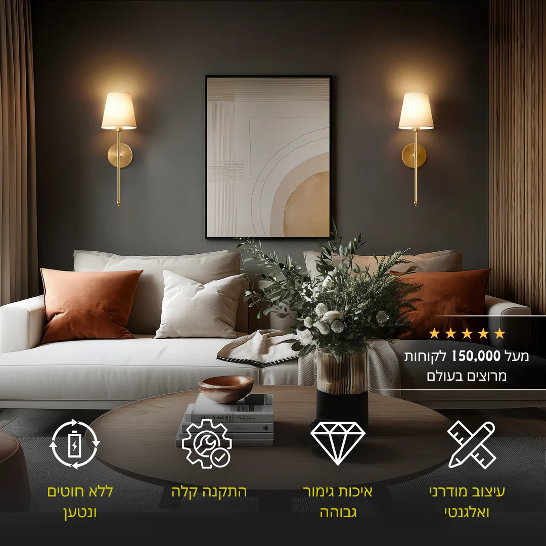 Velora™ Aura Wall Light - תאורת קיר יוקרתית לבית מודרני