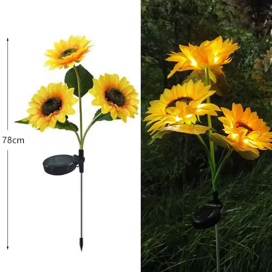 Velora™ Golden Bloom – תאורת חמניות סולארית לגינה