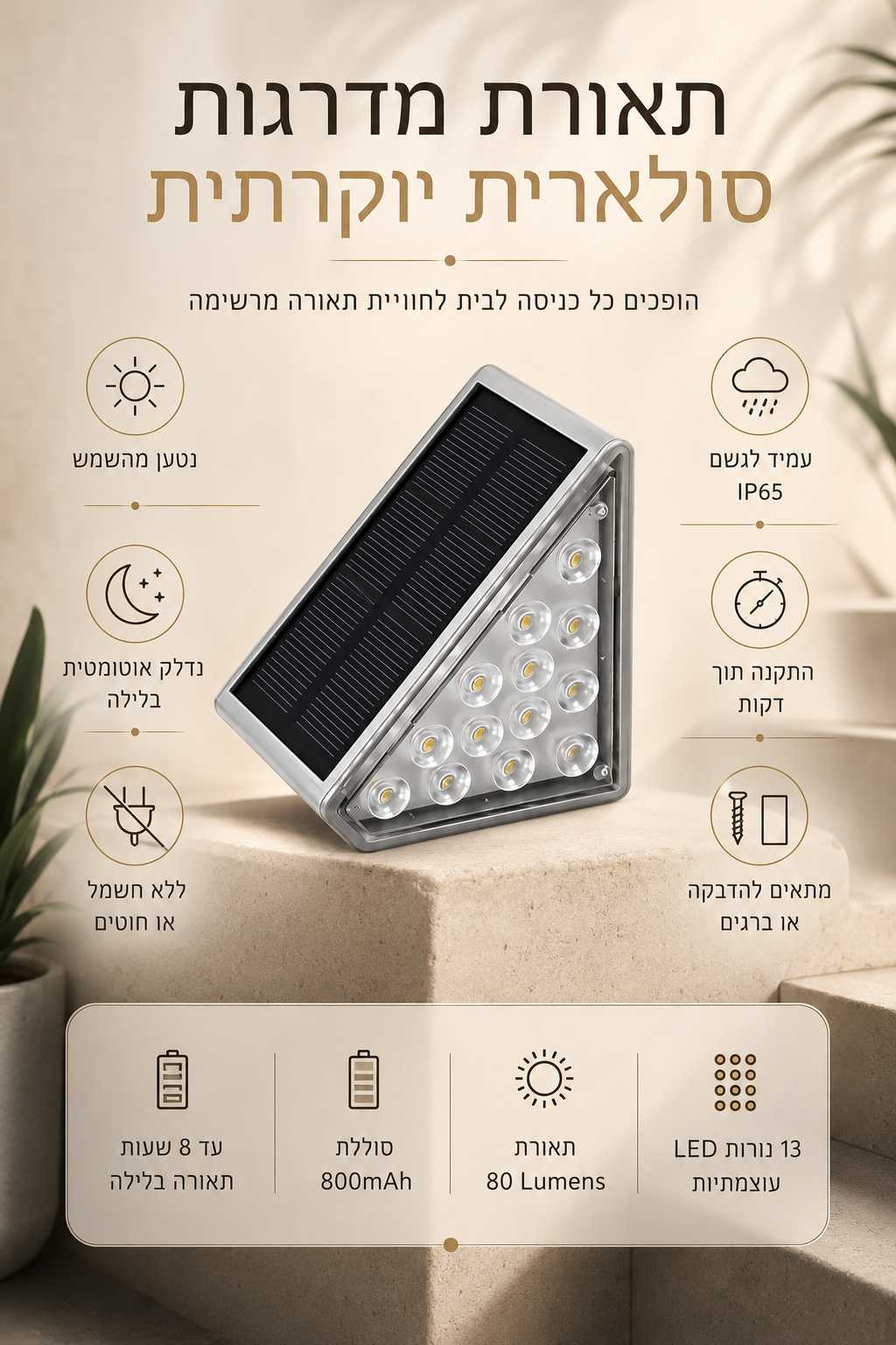 Velora™ Outdoor Glow — תאורת מדרגות סולארית יוקרתית